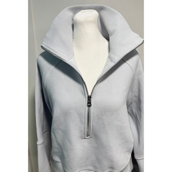 VARLEY Milano Half Zip Sweat Textured Cropped Pullover Sweatshirt Size XS - Picture 3 of 8